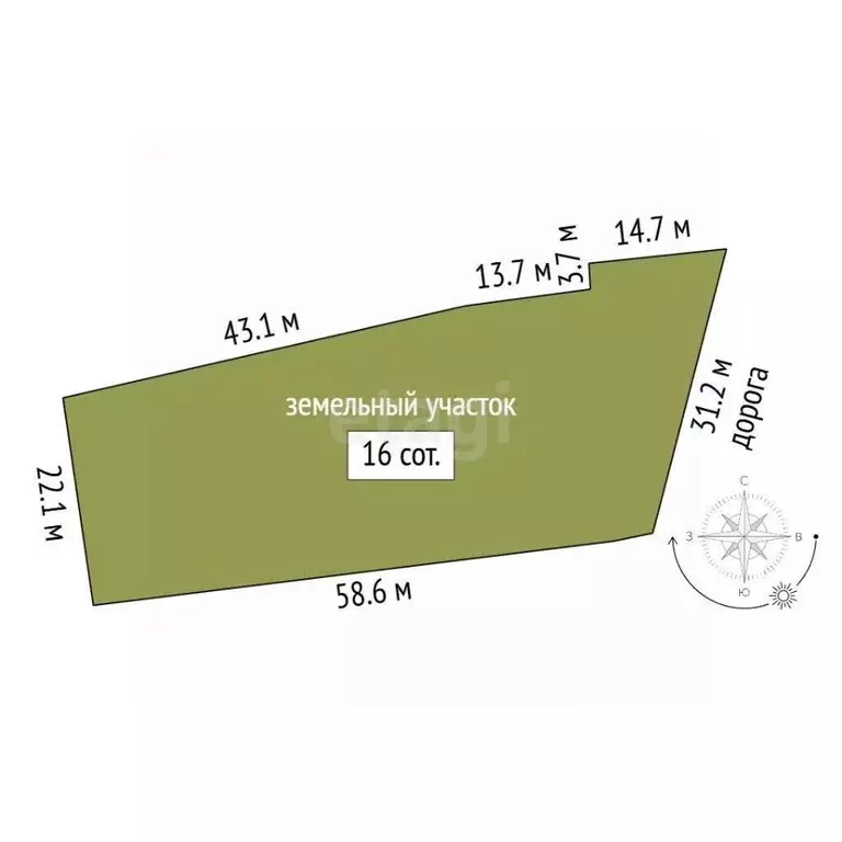 Участок в Крым, Ленинский район, с. Мысовое ул. Центральная, 88 (16.0 ... - Фото 2