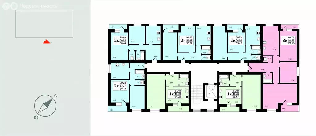 2-комнатная квартира: Ковров, улица Туманова, дв31 (55.42 м) - Фото 1
