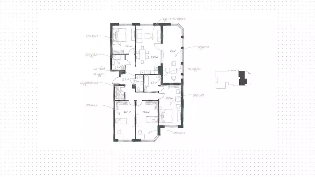 Квартира-студия: Москва, улица Василия Ланового, 5 (167 м) - Фото 1