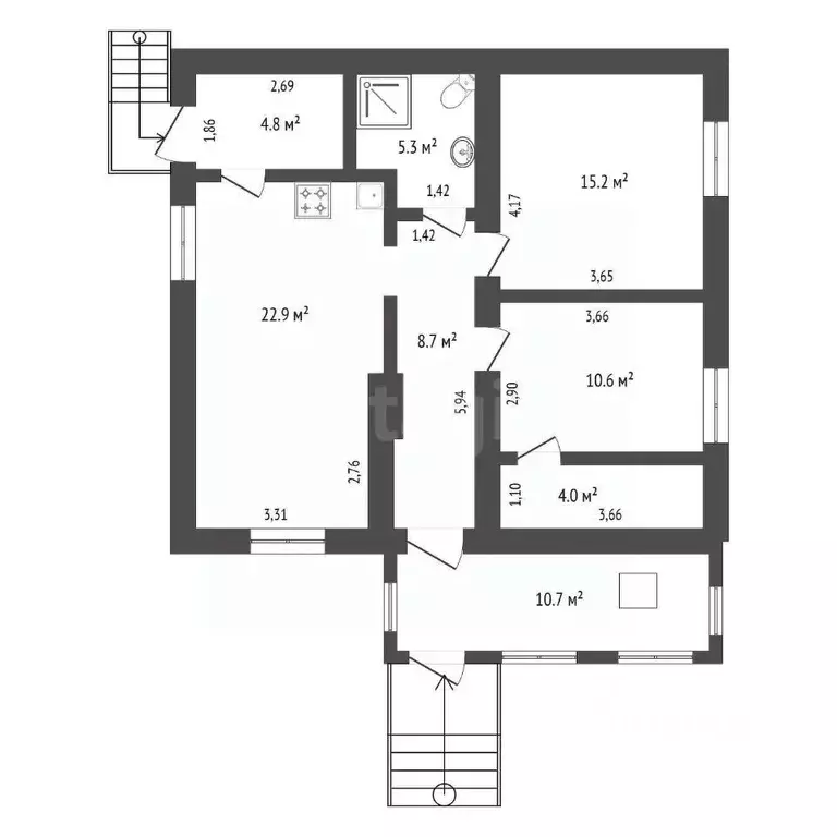 Дом в Амурская область, Благовещенский район, с. Чигири ул. ... - Фото 2