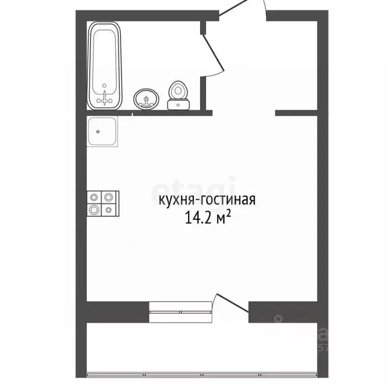 Студия Челябинская область, Челябинск ул. Петра Сумина, 8 (23.6 м) - Фото 1