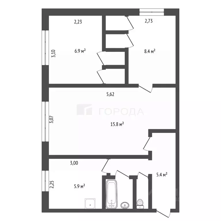 3-к кв. Кемеровская область, Беловский городской округ, Бачатский пгт ... - Фото 2