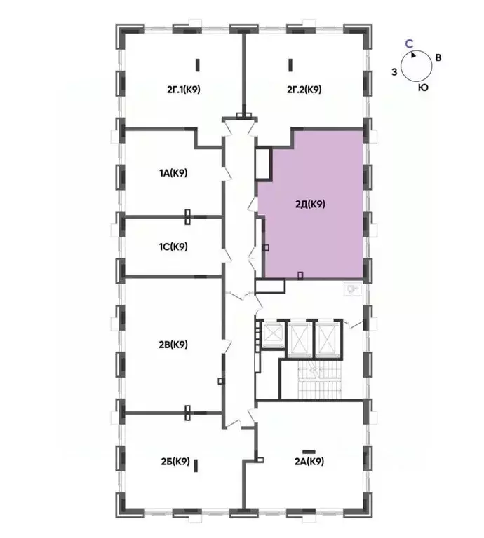 2-к кв. Татарстан, Казань Вознесенский Квартал жилой комплекс (65.64 ... - Фото 2