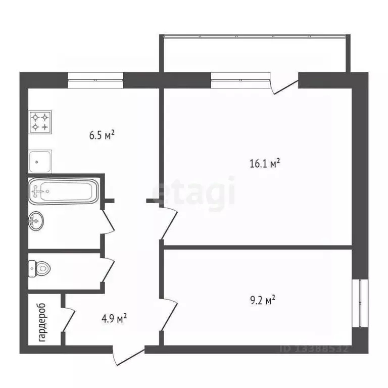 2-к кв. Красноярский край, Красноярск Зеленая Роща мкр, ул. ... - Фото 2