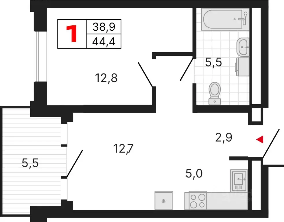 1-к кв. Свердловская область, Екатеринбург Юго-Западный жилрайон, ... - Фото 1