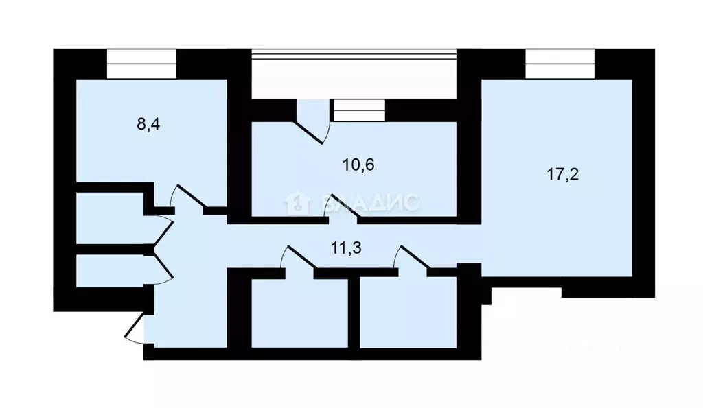 2-к кв. Липецкая область, Липецк ул. А.Г. Стаханова, 61 (56.1 м) - Фото 2