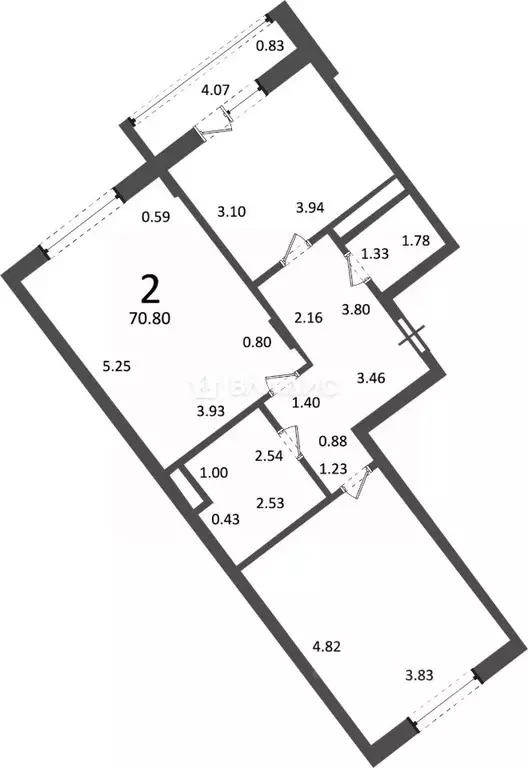 2-к кв. Москва, Москва, Троицк ул. Академика Дыхне, 16 (70.8 м) - Фото 1