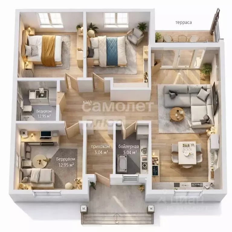 Дом в Калужская область, Калуга ул. Берестяная (117 м) - Фото 2