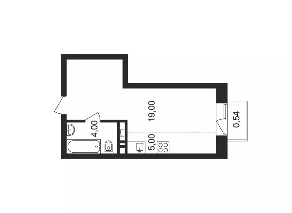 Квартира-студия: Ногинск, Юбилейная улица, 14Б (28 м) - Фото 0