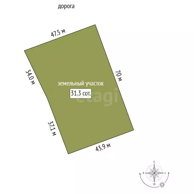 Участок в Плодовское сельское поселение, посёлок Соловьёвка (31.3 м) - Фото 1