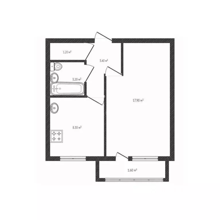 1-к кв. Брянская область, Брянск просп. Ленина, 4В (34.0 м) - Фото 2