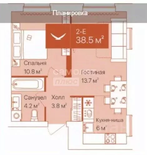 1-к кв. Тюменская область, Тюмень ул. Республики, 207 (38.5 м) - Фото 2