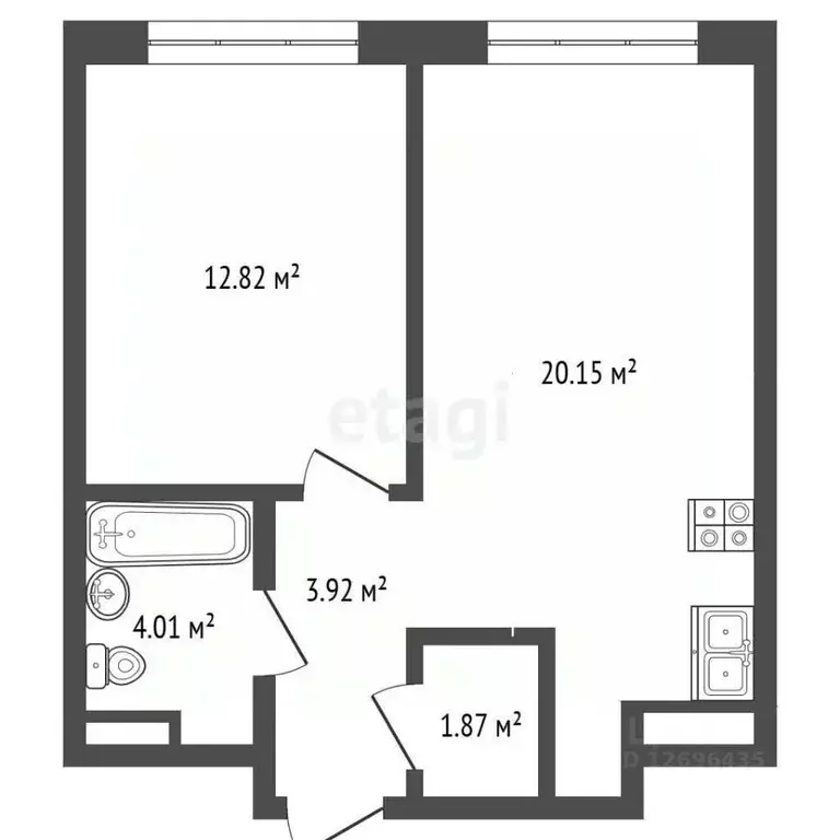2-к кв. Москва Шереметьевская ул., 21 (43.1 м) - Фото 2