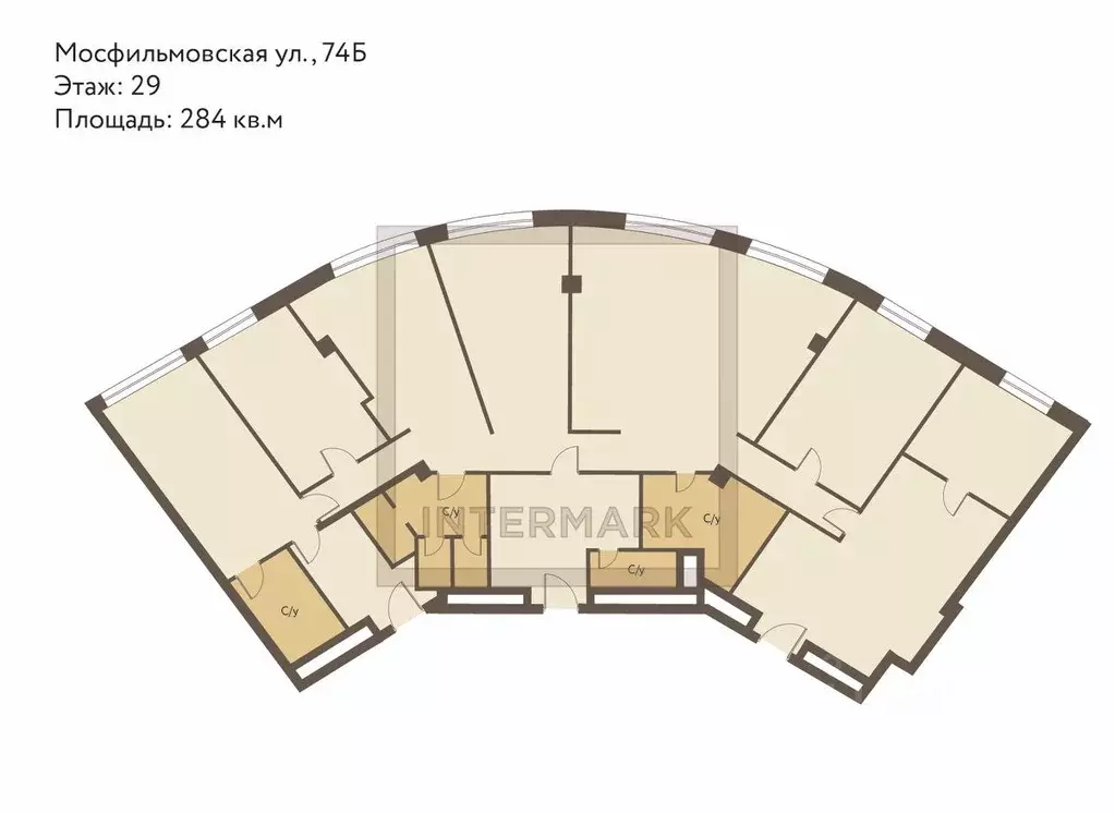 5-к кв. Москва Мосфильмовская ул., 74Б (284.0 м) - Фото 2