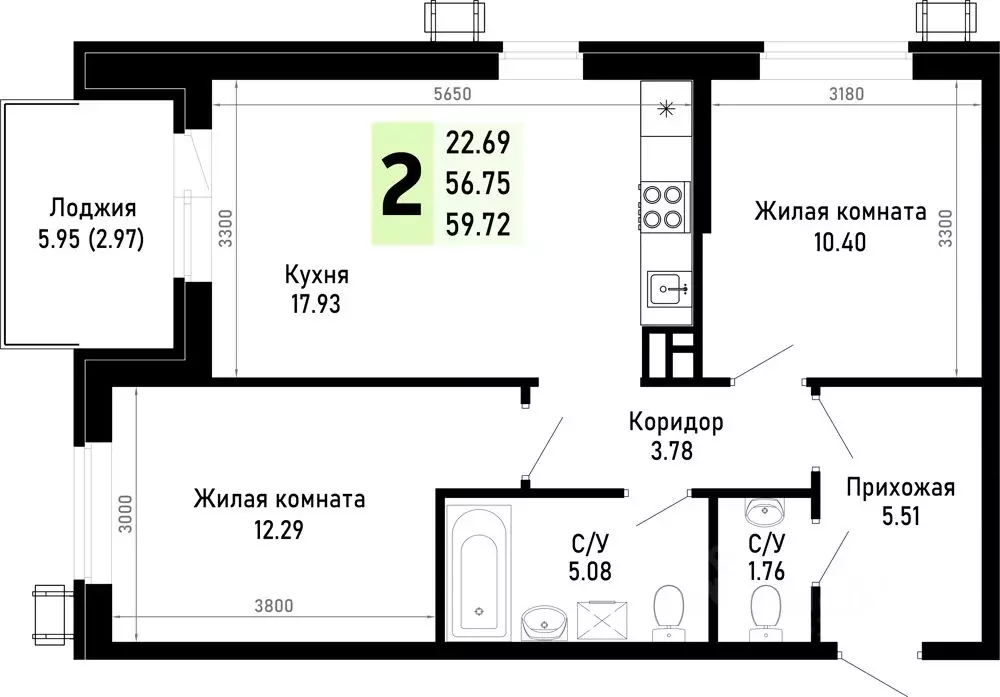2-к кв. Краснодарский край, Анапа муниципальный округ, Нижняя ... - Фото 0