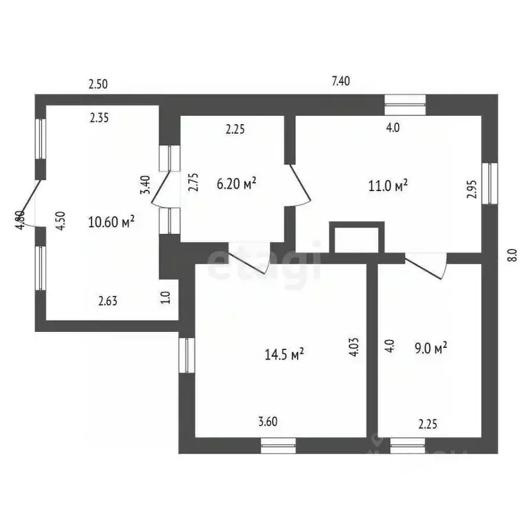 Дом в Крым, Феодосия муниципальный округ, Приморский пгт ул. Шевченко ... - Фото 2