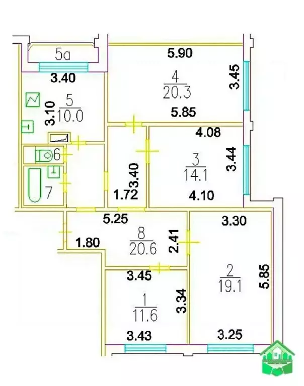 4-к кв. Москва ул. Барышиха, 12К1 (100.7 м) - Фото 1