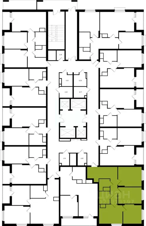 3-к кв. Тульская область, Тула ул. Академика Насоновой (70.95 м) - Фото 2