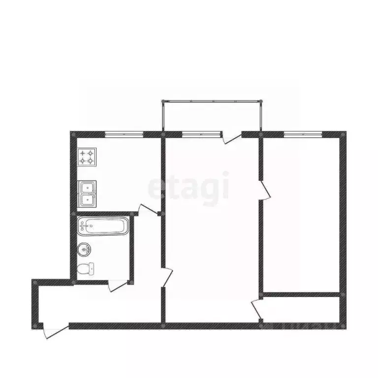 2-к кв. Костромская область, Кострома Черноречье мкр, 34 (42.0 м) - Фото 1