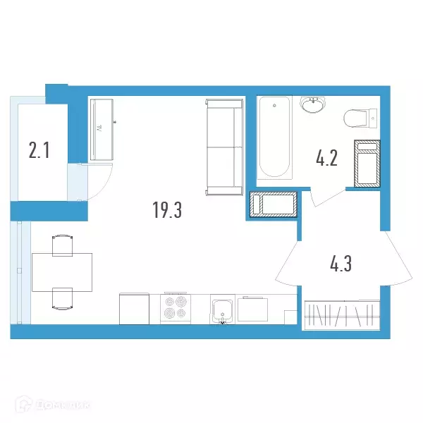 Продаётся квартира-студия, 28.9 м - Фото 0