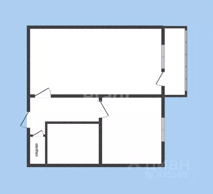 1-к кв. Белгородская область, Губкин ул. Дзержинского, 123А (37.8 м) - Фото 2