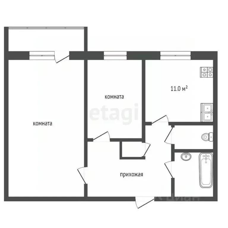 2-к кв. Вологодская область, Тотемский муниципальный округ, пос. ... - Фото 2