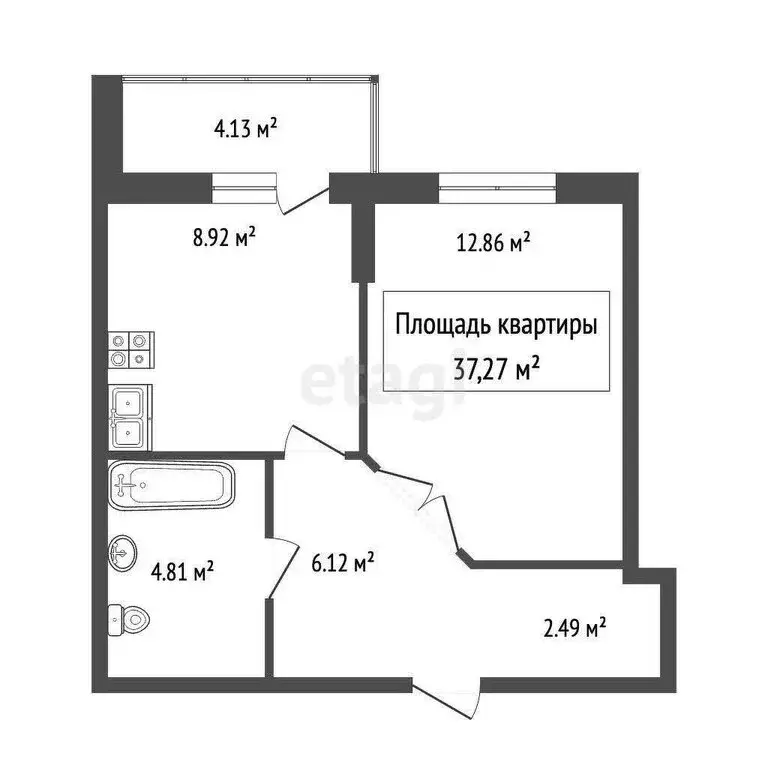 1-комнатная квартира: Томск, микрорайон Черемошники, Шпальный ... - Фото 1