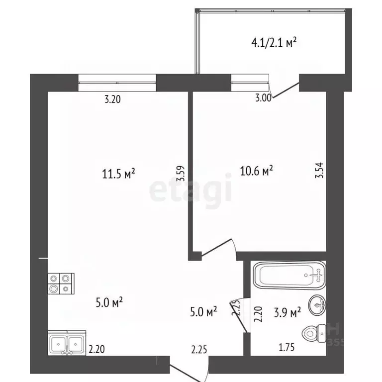 2-к кв. Алтайский край, Барнаул Северный Власихинский проезд, 104 ... - Фото 2