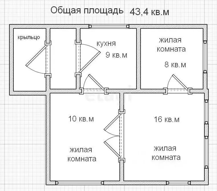 Дом в Адыгея, Майкопский район, Абадзехская ст-ца Телеграфная ул. (43 ... - Фото 2