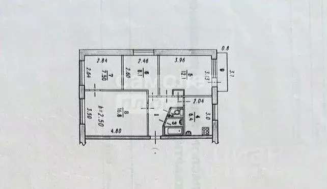 4-к кв. Омская область, Омск просп. Карла Маркса, 83а (59.0 м) - Фото 2