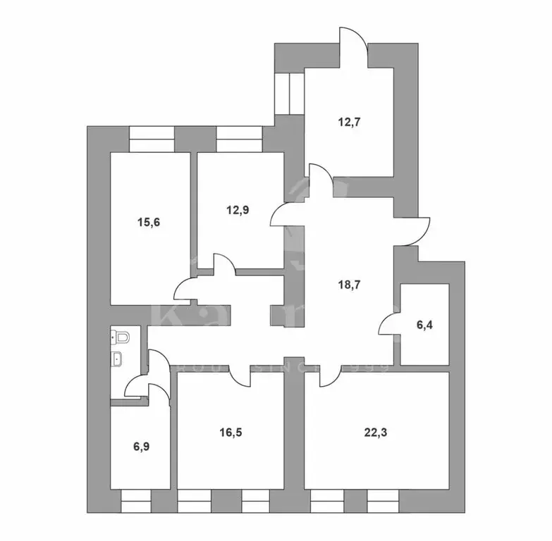 5-комнатная квартира: Москва, улица Спиридоновка, 16с1 (126.3 м) - Фото 1
