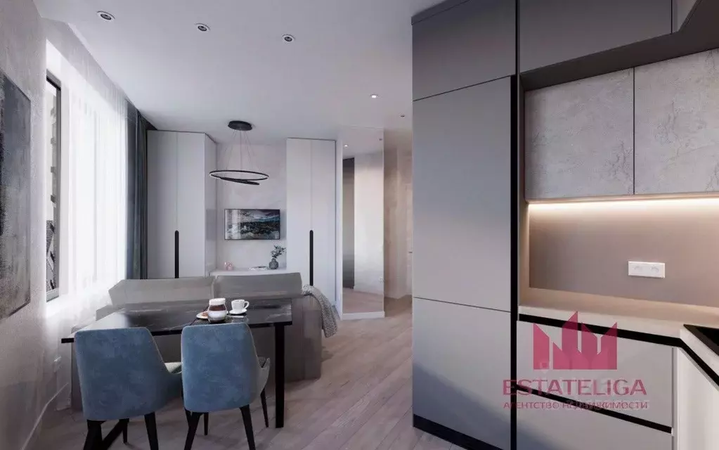 Студия Москва Нагатинская наб., 10А (26.0 м) - Фото 1