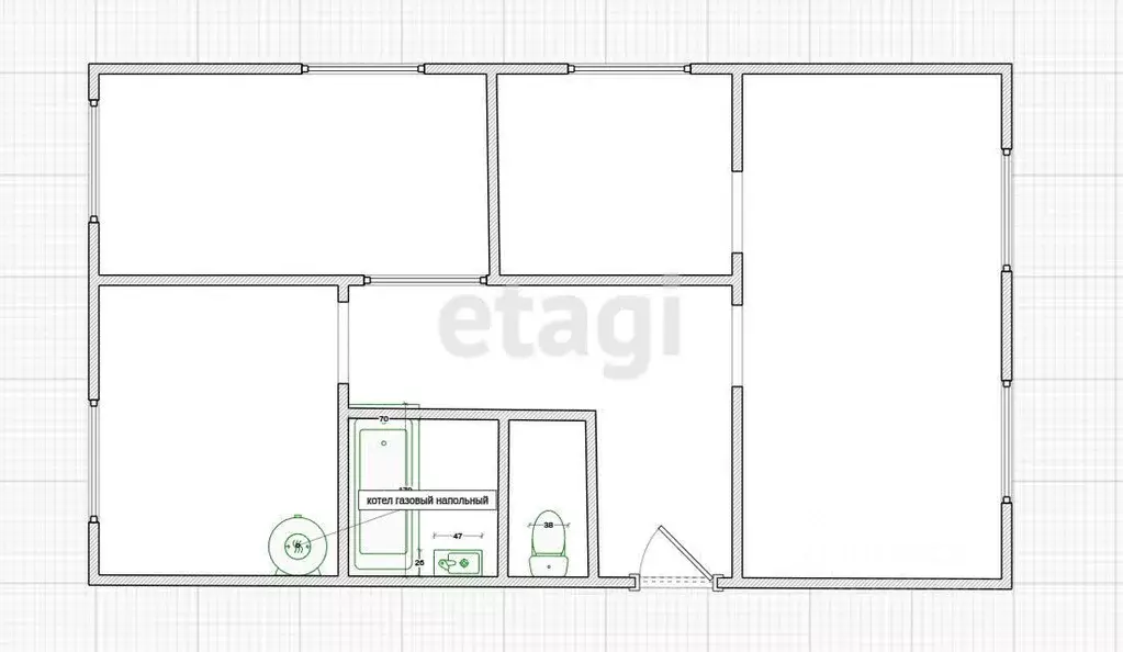 Дом в Костромская область, Нерехта Больничная ул., 66 (59 м) - Фото 1