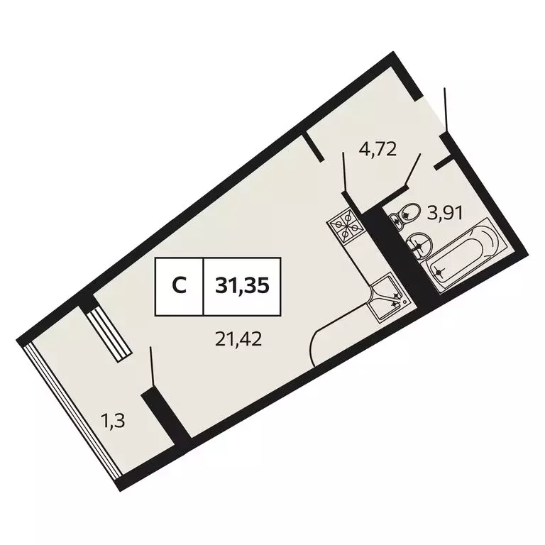 Квартира-студия: Сочи, Центральный район (31.35 м) - Фото 0