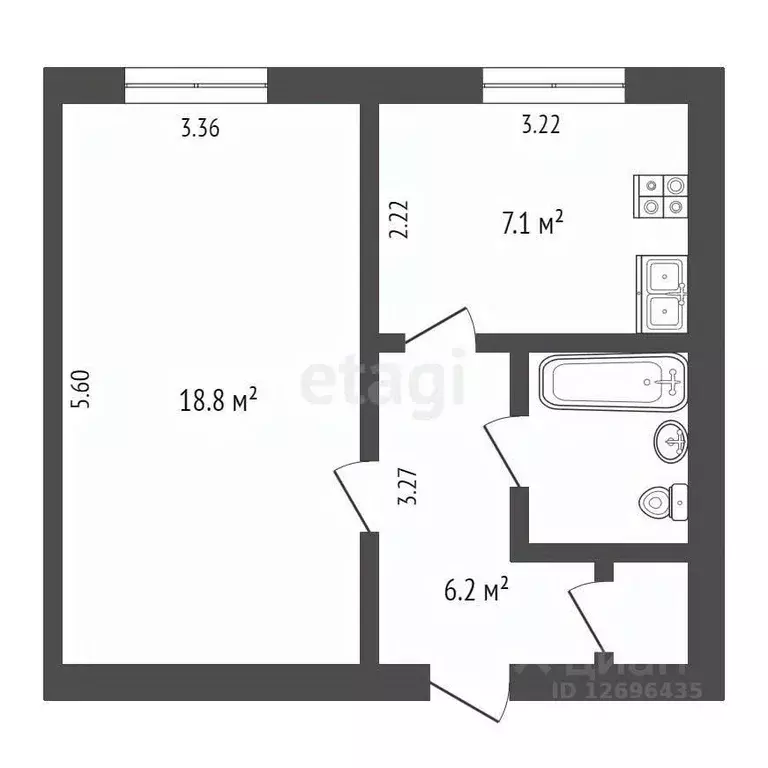 1-к кв. Московская область, Звенигород Одинцовский городской округ, ... - Фото 2