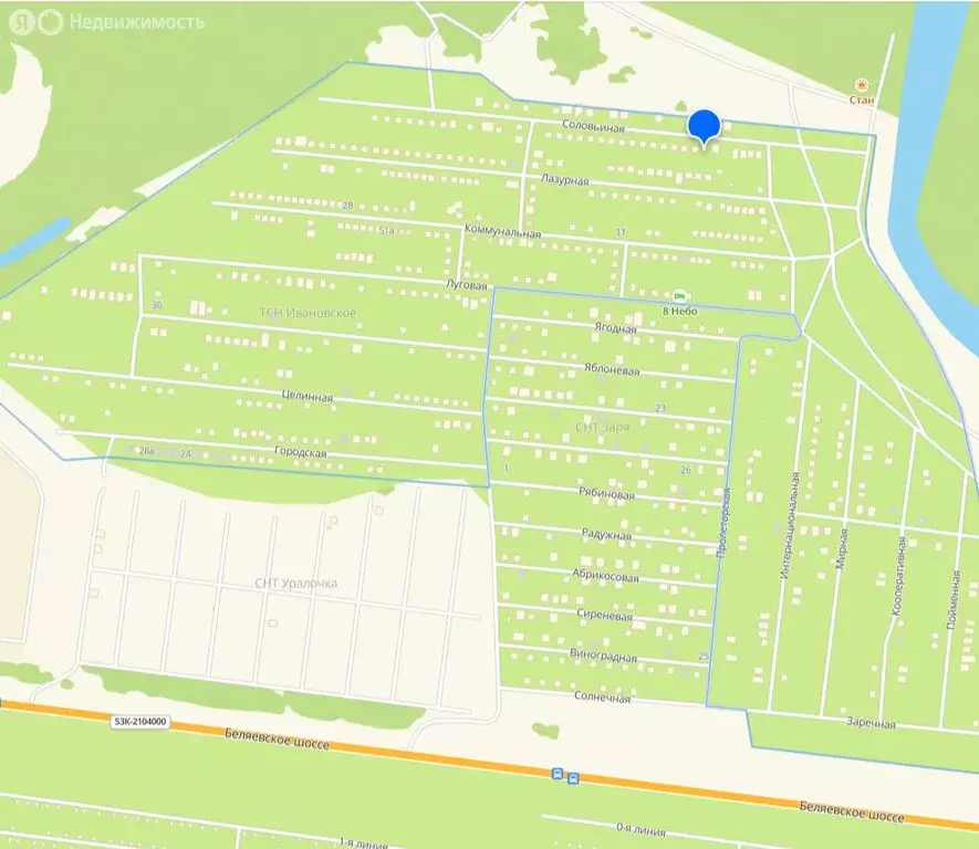 Участок в Ивановский сельсовет, ТСН Ивановское, Соловьиная улица (7 м) - Фото 1