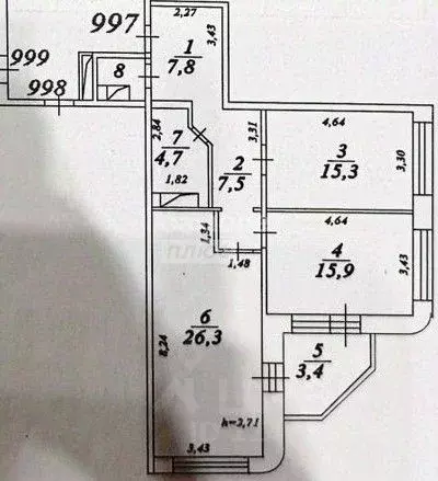2-к кв. Московская область, Дзержинский Угрешская ул., 32 (79.2 м) - Фото 1