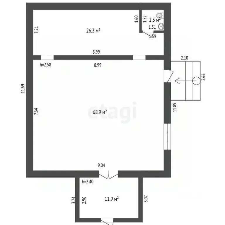 Помещение свободного назначения в Самарская область, Ставропольский ... - Фото 2