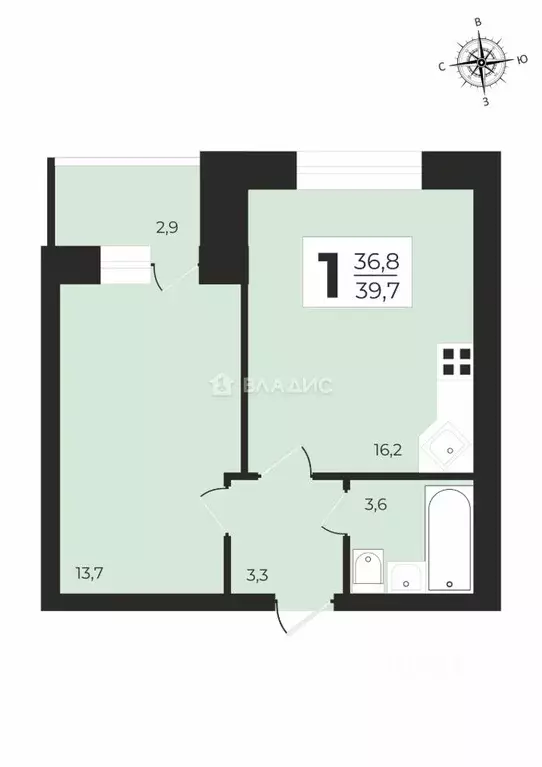 1-к кв. Владимирская область, Суздаль Советская ул., 65 (38.3 м) - Фото 2