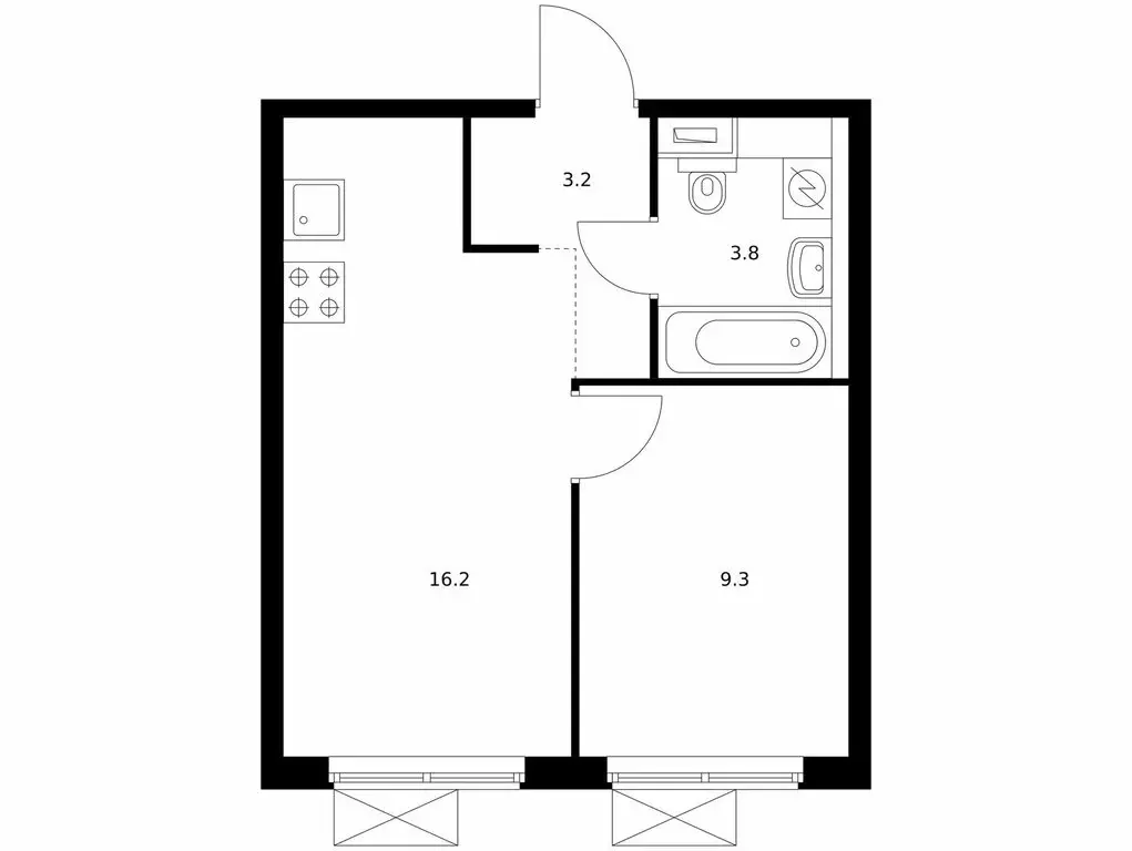 1-комнатная квартира: Москва, Новоостаповская улица, 7к2 (31.6 м) - Фото 1