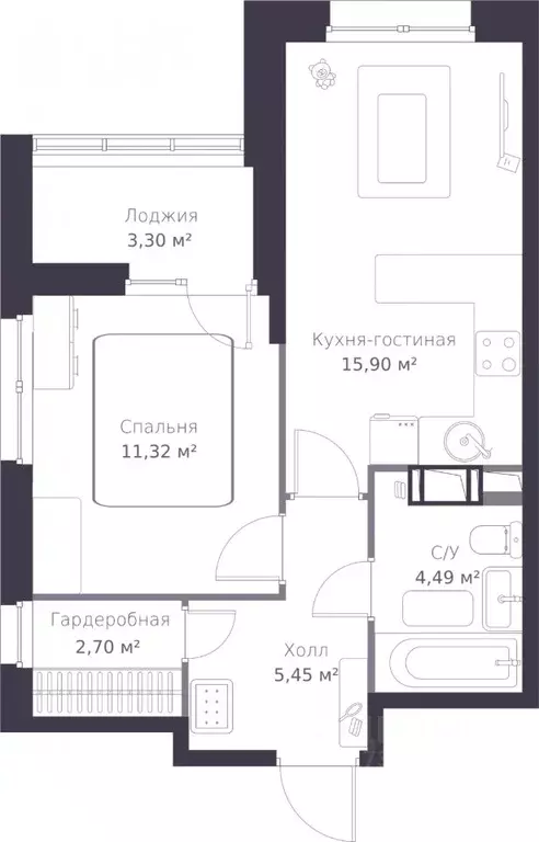 1-к кв. Ленинградская область, Сертолово Всеволожский район, Верен ... - Фото 0