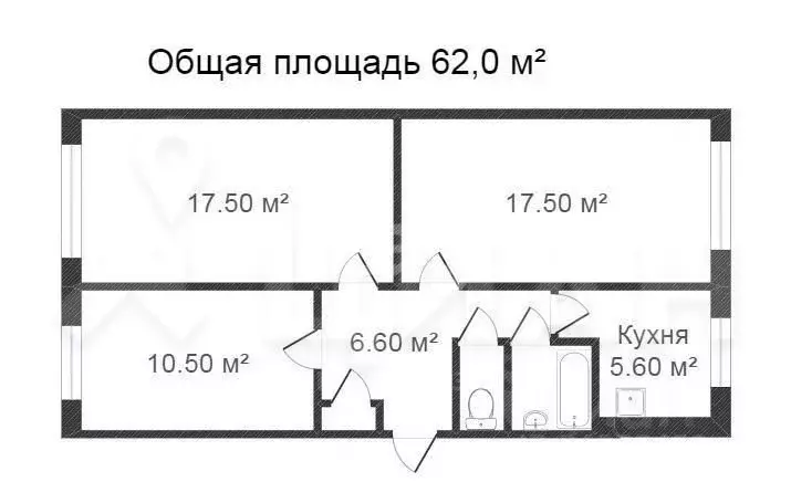 3-к кв. Иркутская область, Усть-Илимск ул. Крупской, 4 (60.4 м) - Фото 2