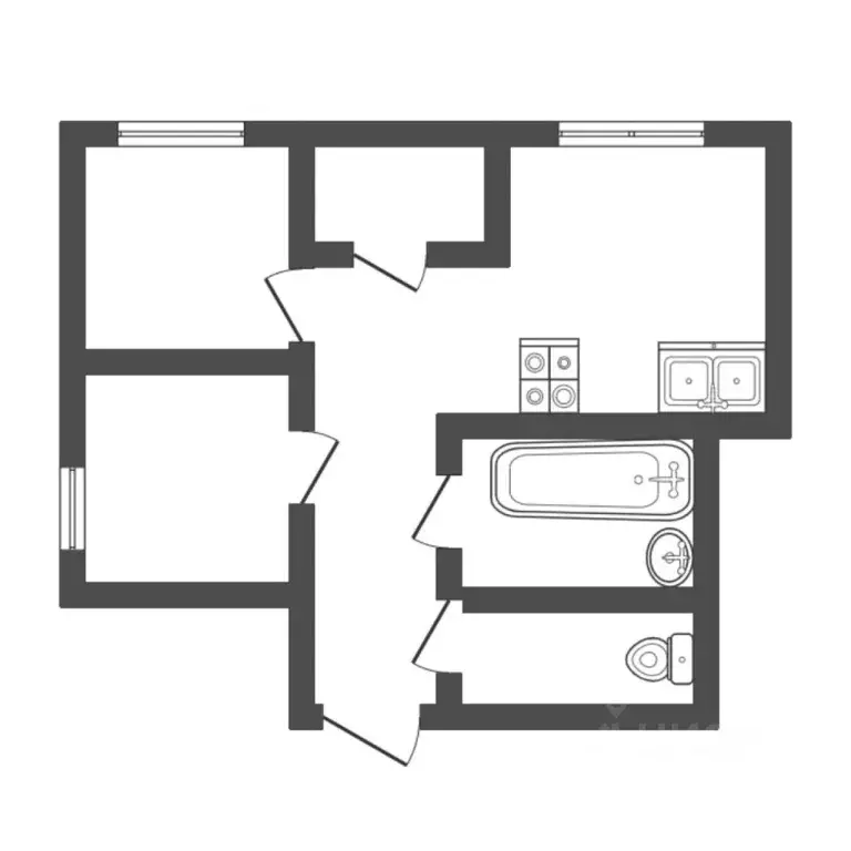 3-к кв. Тюменская область, Тюмень Кольский пер., 1 (58.9 м) - Фото 2