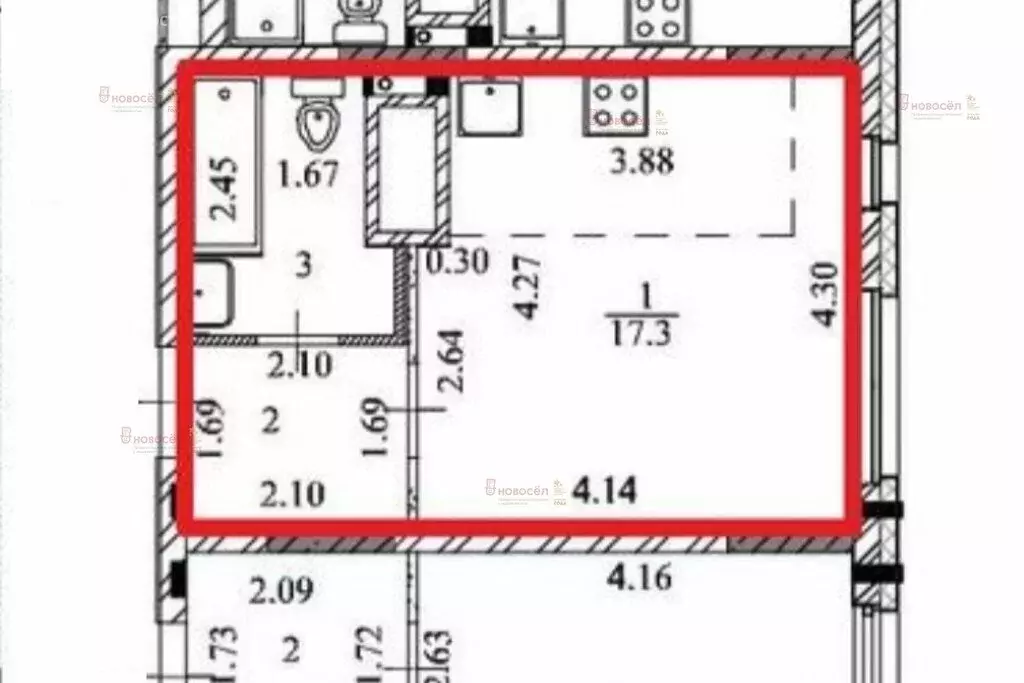 Квартира-студия: Екатеринбург, улица Академика Ландау, 41 (25 м) - Фото 0