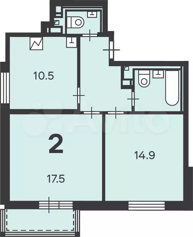 Аукцион: 2-к. квартира, 55 м, 13/15 эт. - Фото 0