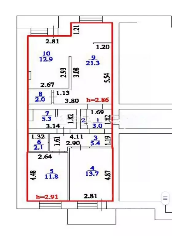 3-к кв. Бурятия, Улан-Удэ 102-й мкр, ул. Ринчино, 29/1 (78.0 м) - Фото 2