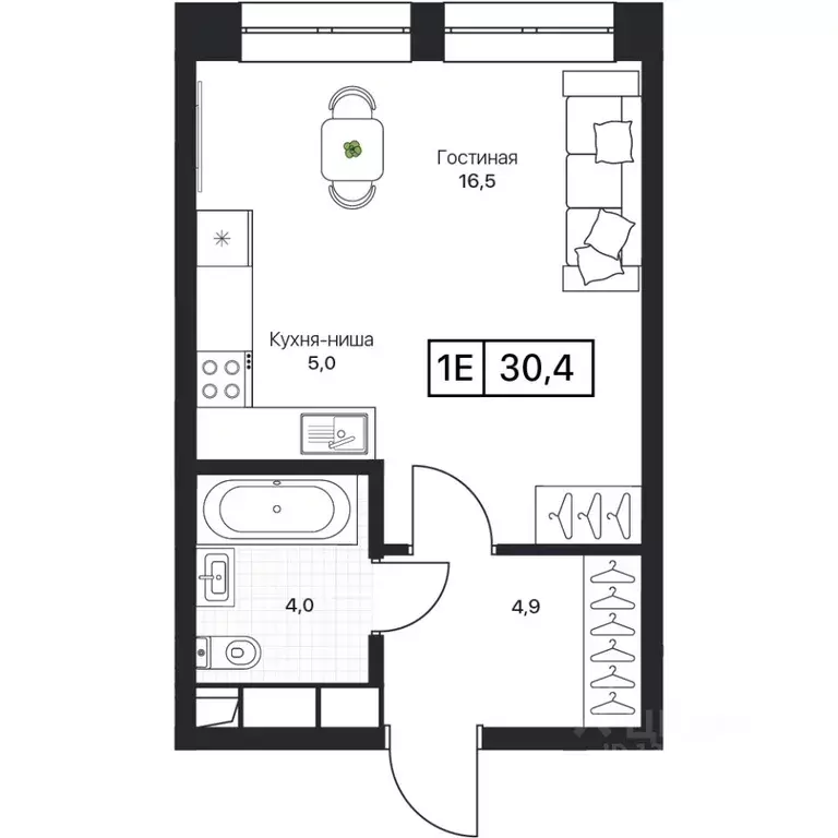 Студия Московская область, Пушкино Пушкино Град жилой комплекс, к2 ... - Фото 1