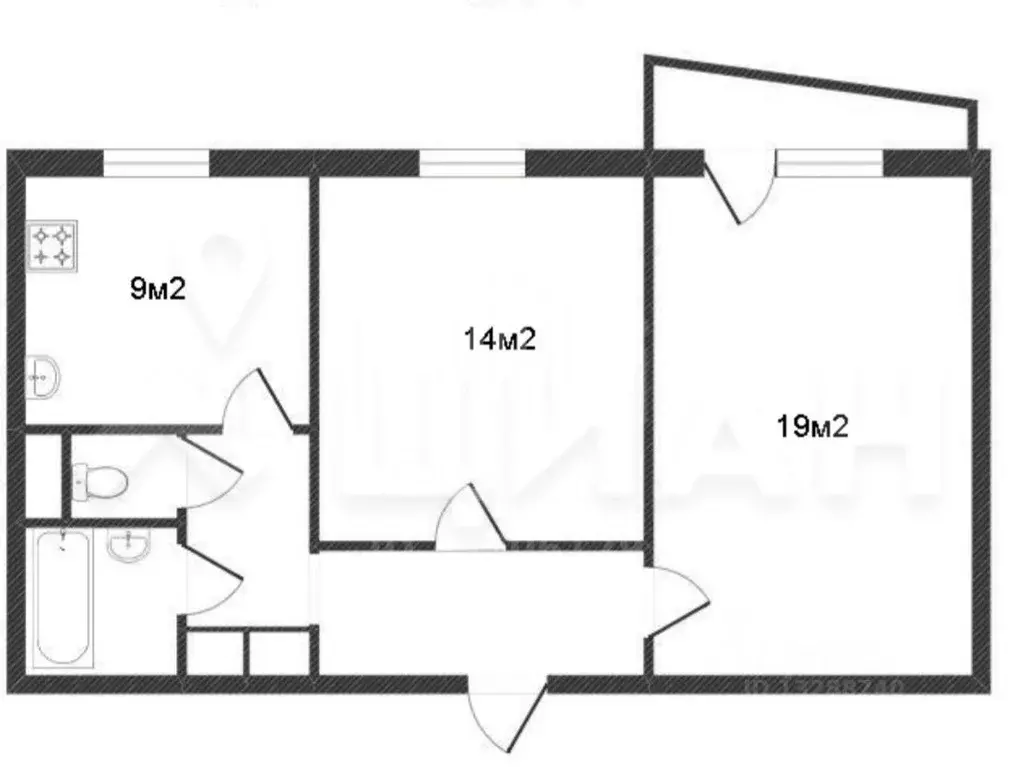 2-к кв. Орловская область, Орел ул. Машкарина, 10 (53.4 м) - Фото 1