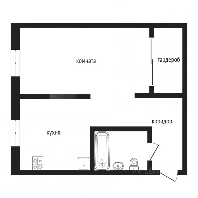 1-к кв. Тюменская область, Тюмень ул. 50 лет ВЛКСМ, 97 (30.0 м) - Фото 2