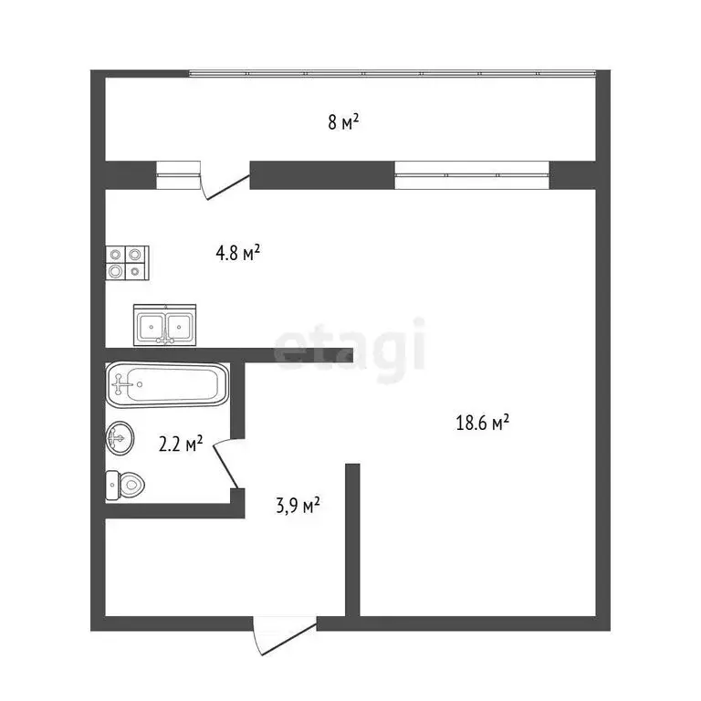 1-комнатная квартира: Севастополь, улица Степаняна, 11 (36.5 м) - Фото 1